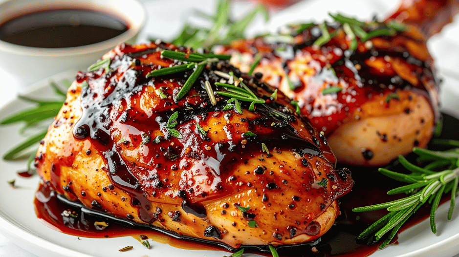 Balsamic Glazed Chicken with Rosemary Recipe