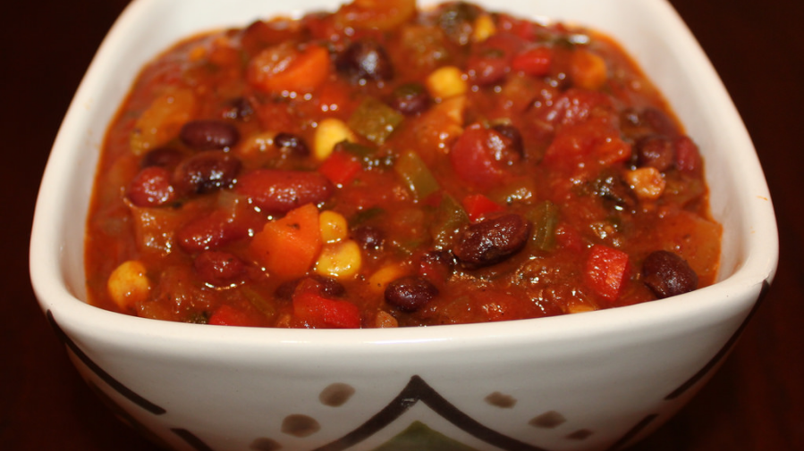 Carey's Semi-Homemade Vegetarian Chili
