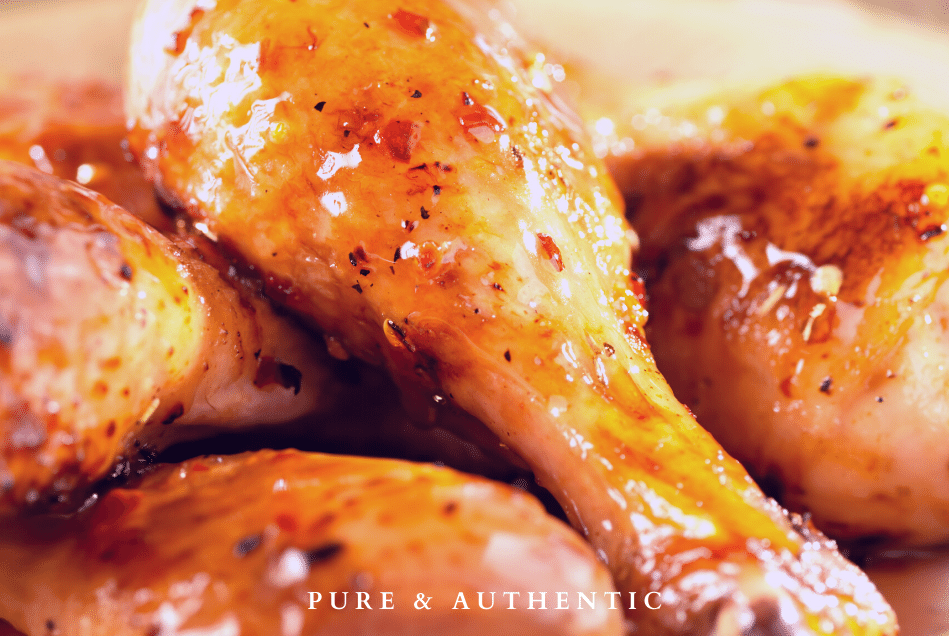 Baked Apricot Glazed Chicken Drumsticks | Easy | Nuvo Olive Oil