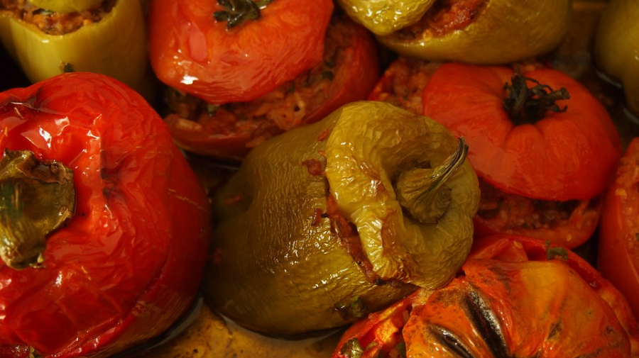 Stuffed Tomatoes & Green Peppers