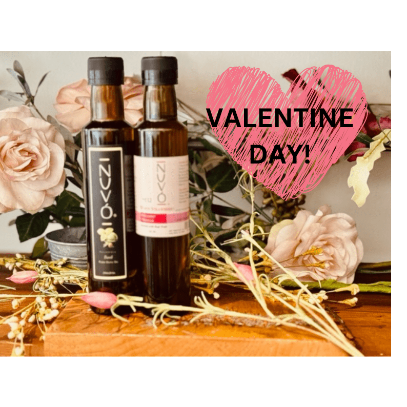 The Valentine Combo: Fused Basil Olive Oil - Strawberry White Balsamic