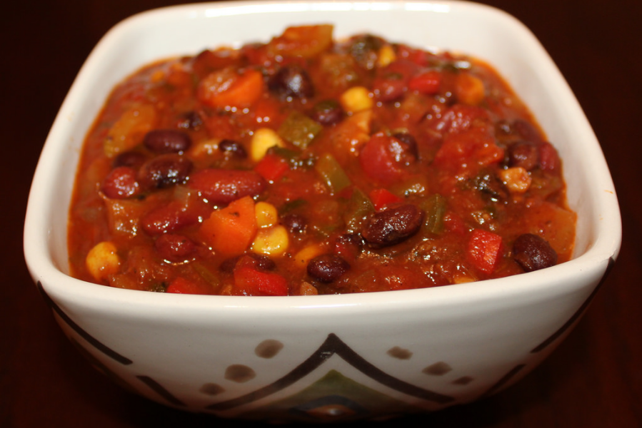 Carey's Semi-Homemade Vegetarian Chili