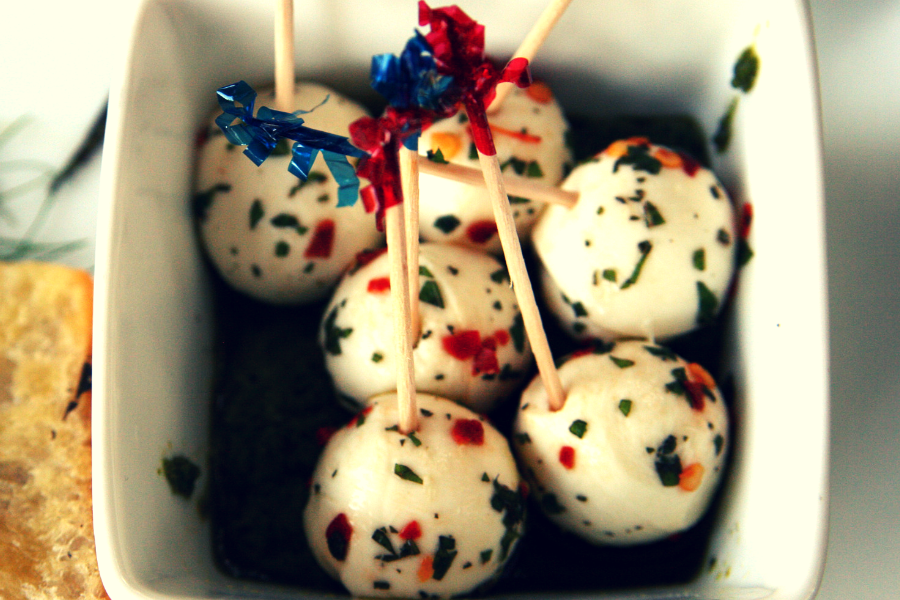 Marinated Baby Mozzarella Balls