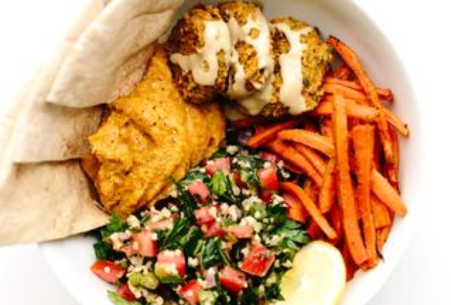 Vegan Fully Loaded Fall Falafel Bowls