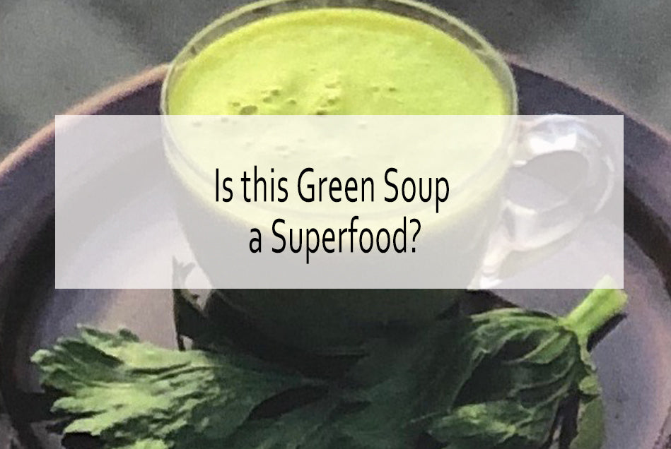 Green Soup Elixir with Raw and Slow Cooked Vegetables