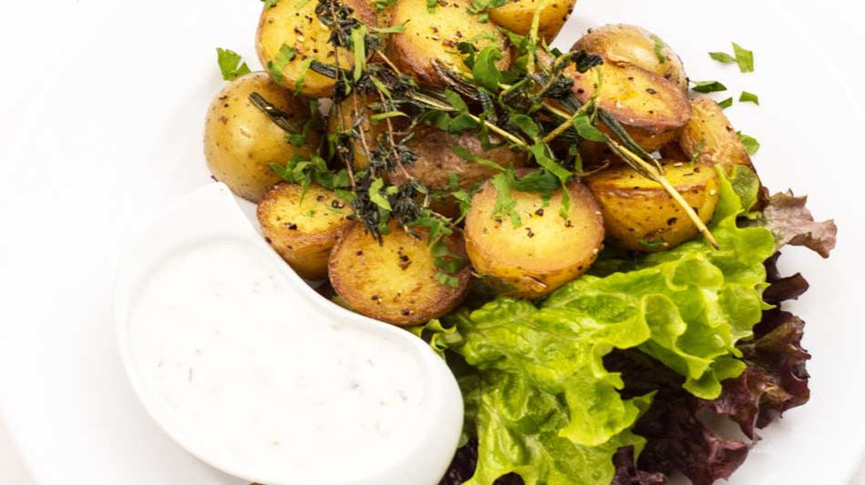 Grilled Potatoes With Buffalo Dressing