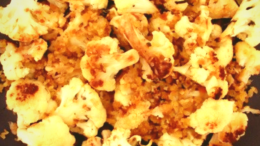 Roasted Cauliflower With Anchovy Bread Crumbs