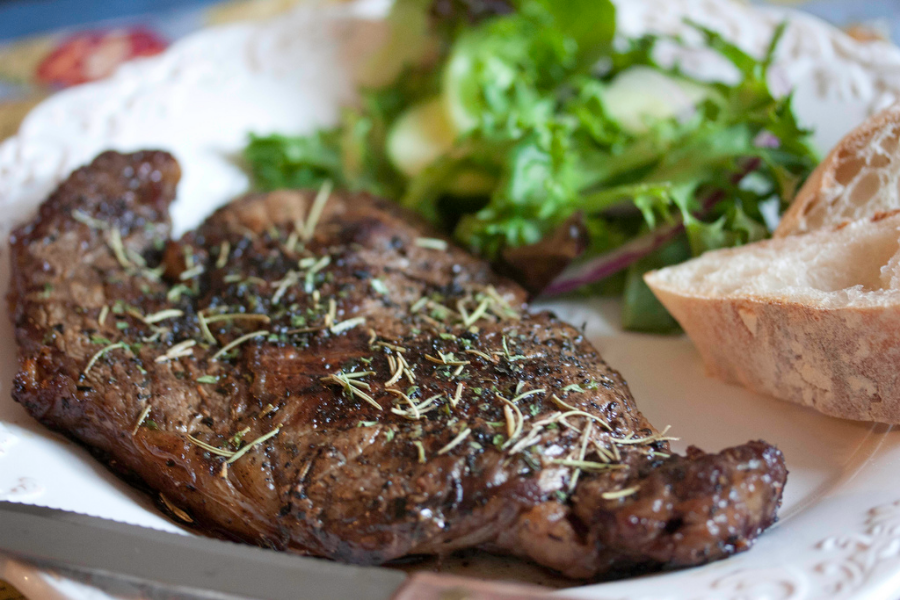 Grilled Garlic Rosemary Steaks