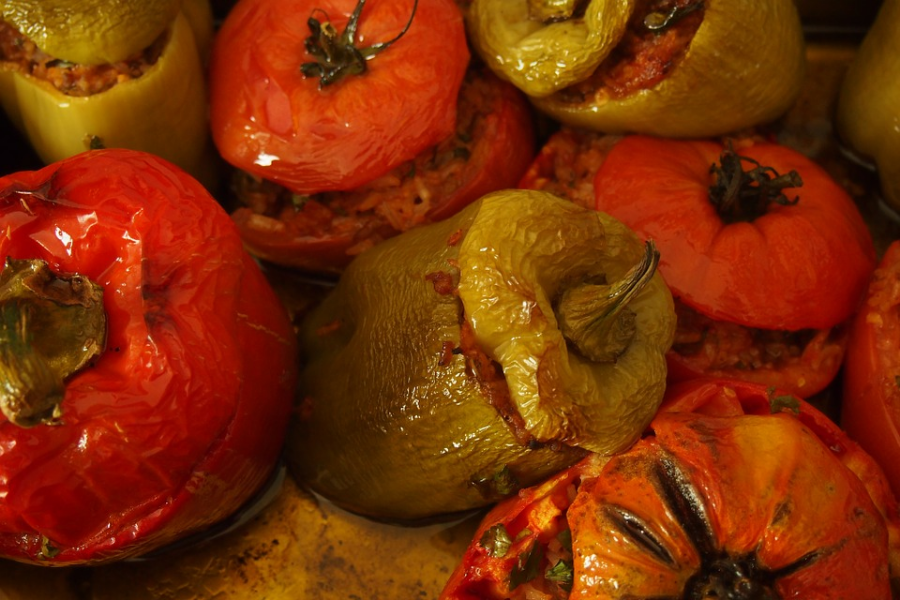 Stuffed Tomatoes & Green Peppers