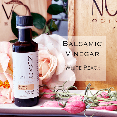 White Balsamic Vinegar White Peach l Nuvo Olive Oil